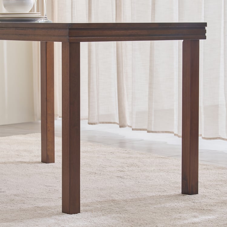 Hercules Solid Wood 4-Seater Dining Table - Walnut