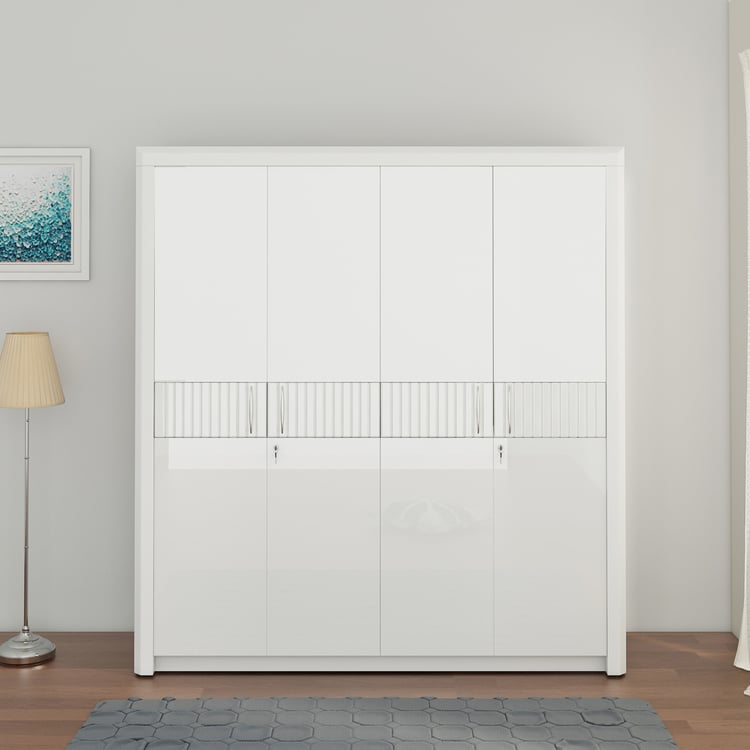 Helios Arctic 4-Door Wardrobe - White