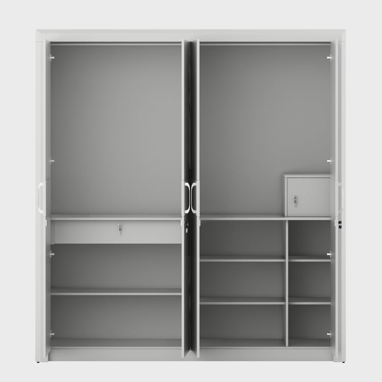 Helios Arctic 4-Door Wardrobe - White