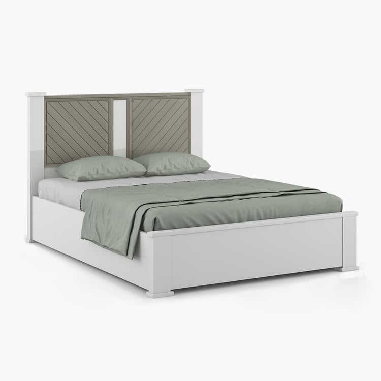 Helios Alaska King Bed with Hydraulic Storage - White