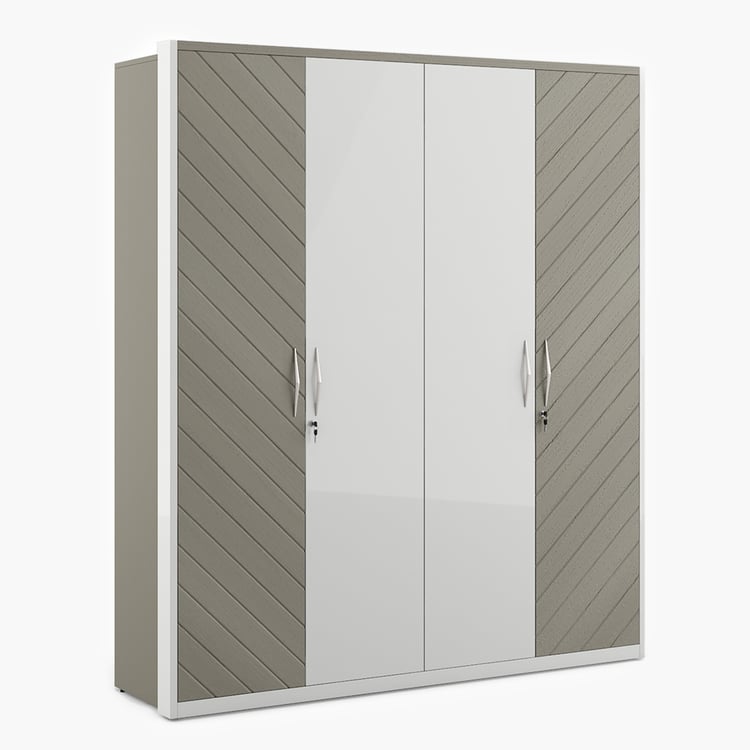 Helios Alaska 4-Door Wardrobe - White