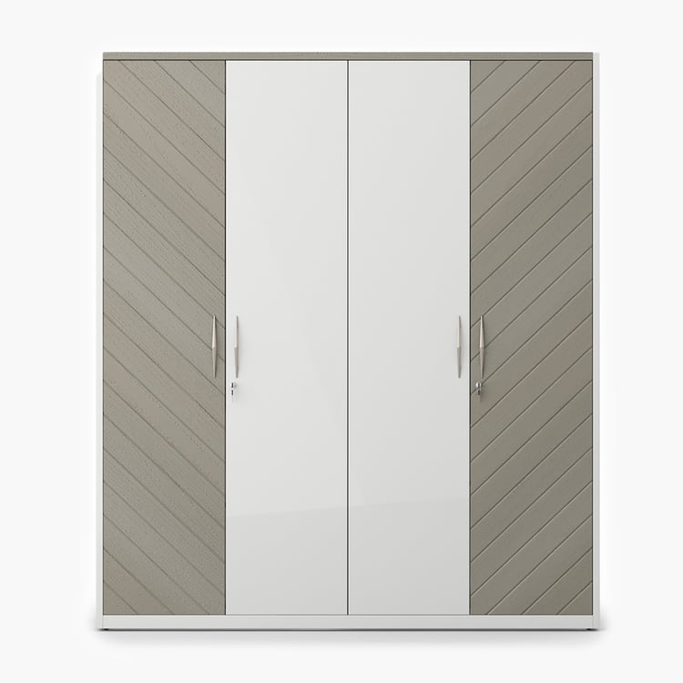 Helios Alaska 4-Door Wardrobe - White