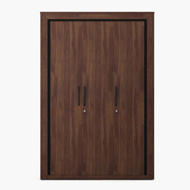 Helios Boston 3-Door Wardrobe - Brown