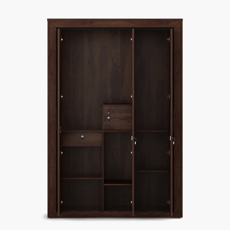 Helios Boston 3-Door Wardrobe - Brown