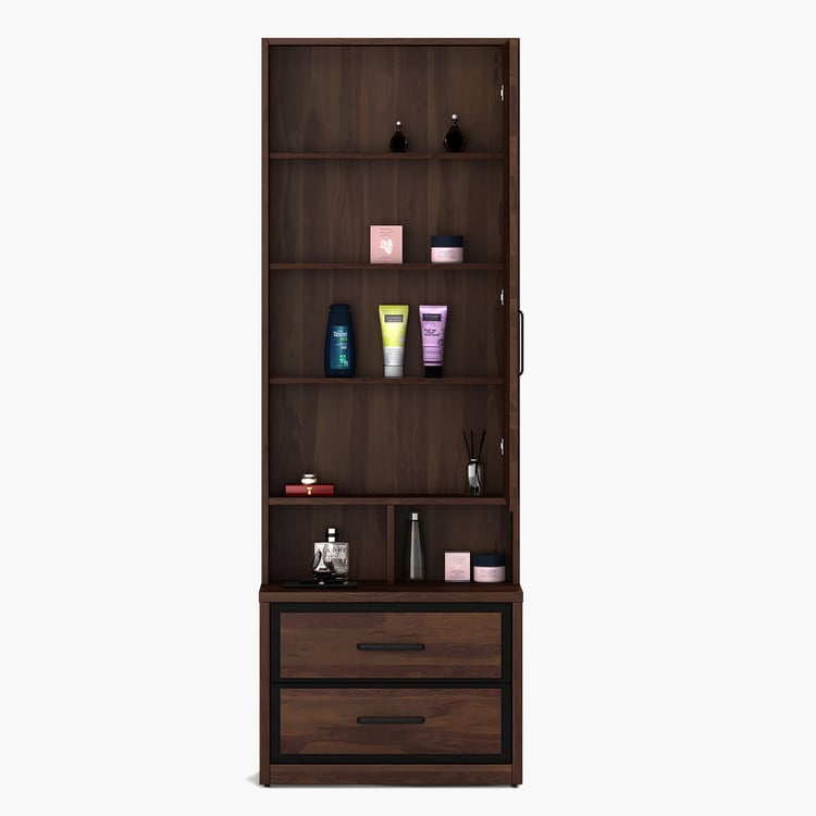 Helios Boston Dresser Mirror with Drawers - Brown