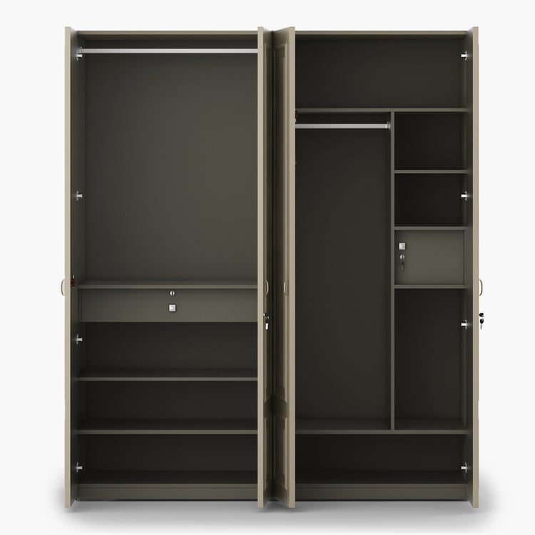 Helios Laurel 4-Door Wardrobe - Off-White