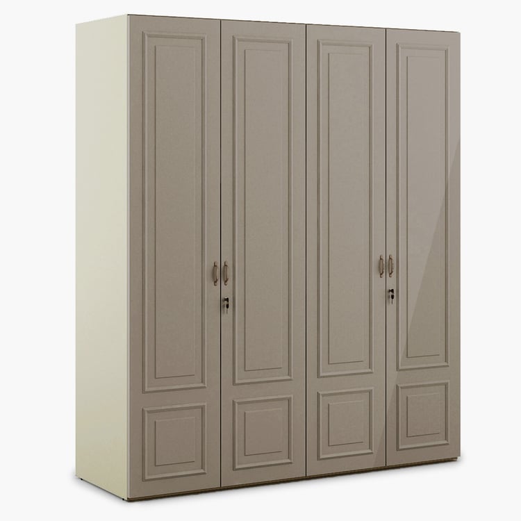 Helios Laurel 4-Door Wardrobe - Off-White