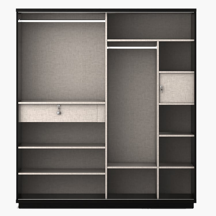 Helios Universal 2-Door Sliding Wardrobe - Brown