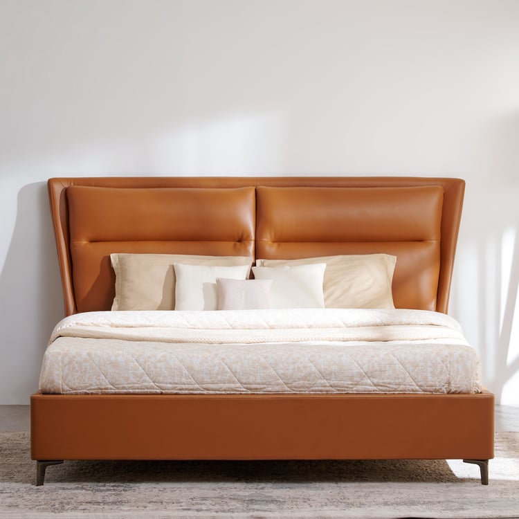 Tiffany Hazel King Bed with Hydraulic Storage - Brown