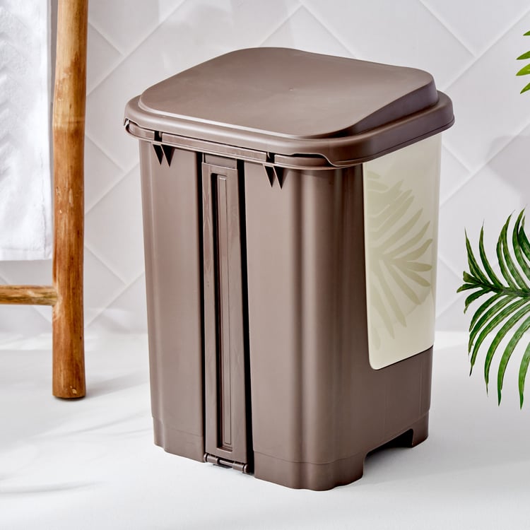 Sedona Capiz Polypropylene Dual Compartment Pedal Waste Bin - 9+9L