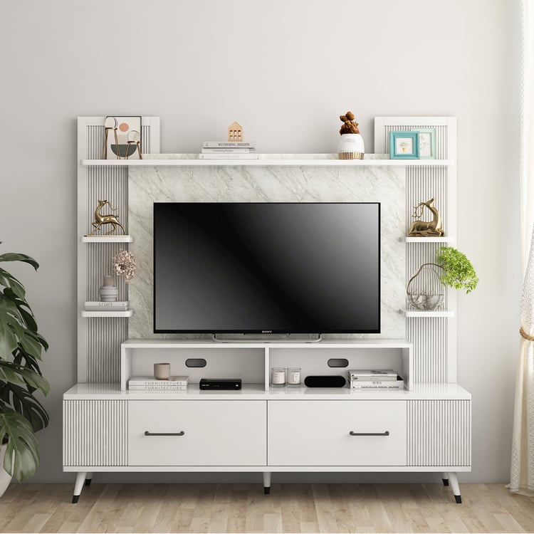 Helios Spacewood Kosmo Alpine TV Unit - White