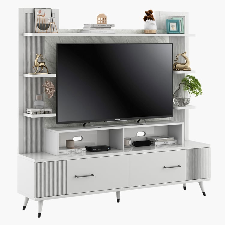 Helios Spacewood Kosmo Alpine TV Unit - White