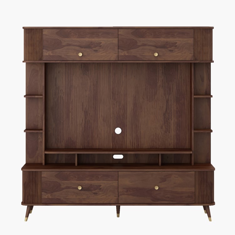 Helios Spacewood Kosmo Apollo TV Unit - Brown