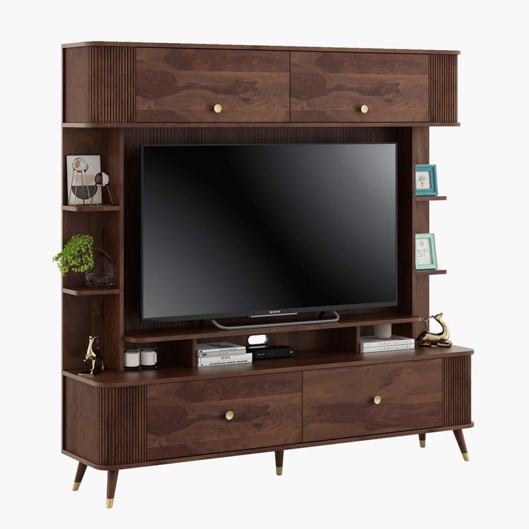 Helios Spacewood Kosmo Apollo TV Unit - Brown