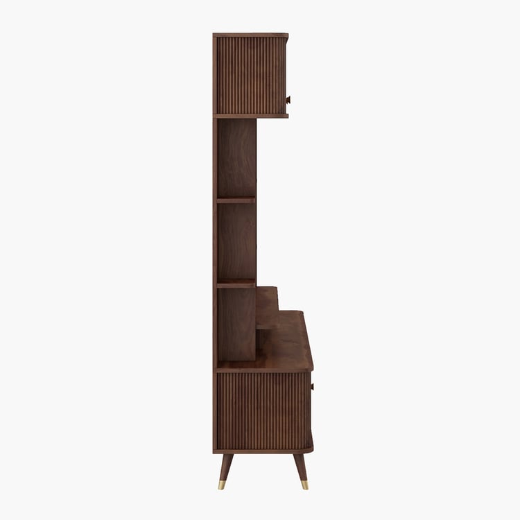 Helios Spacewood Kosmo Apollo TV Unit - Brown