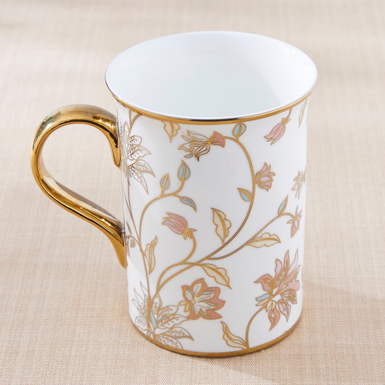 Ebony Annie Set of 4 Bone China Printed Mugs - 390ml