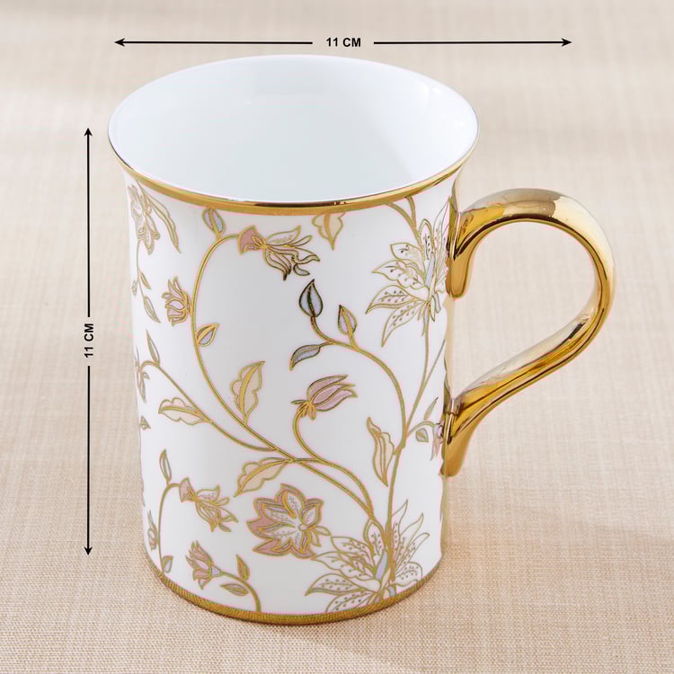Ebony Annie Set of 4 Bone China Printed Mugs - 390ml