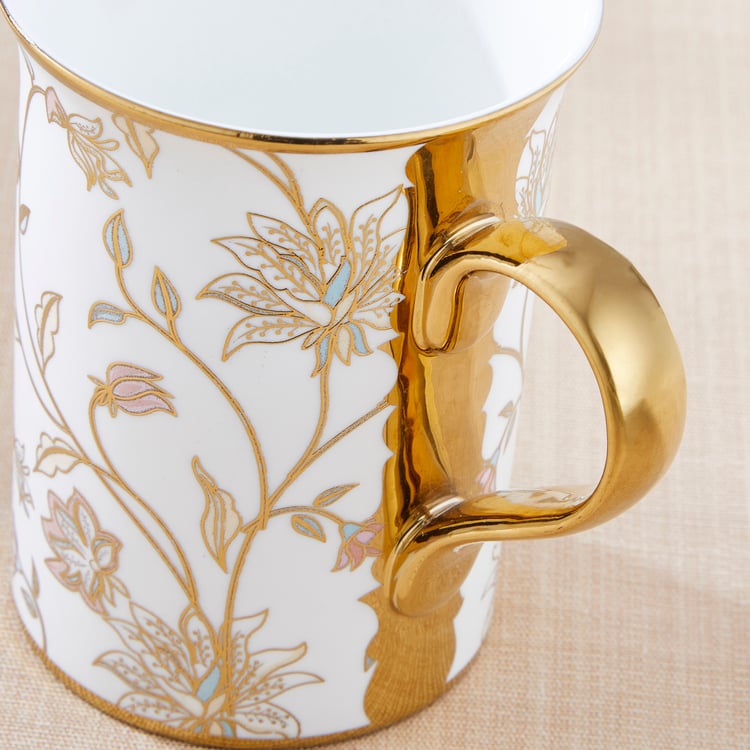 Ebony Annie Set of 4 Bone China Printed Mugs - 390ml