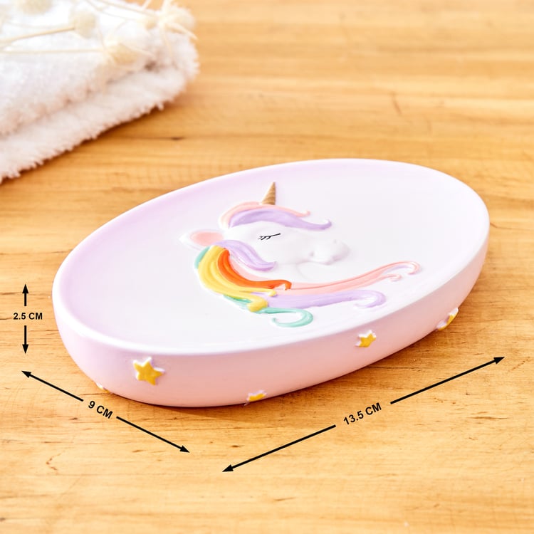 Slate Kids Unicorn Polyresin Soap Dish