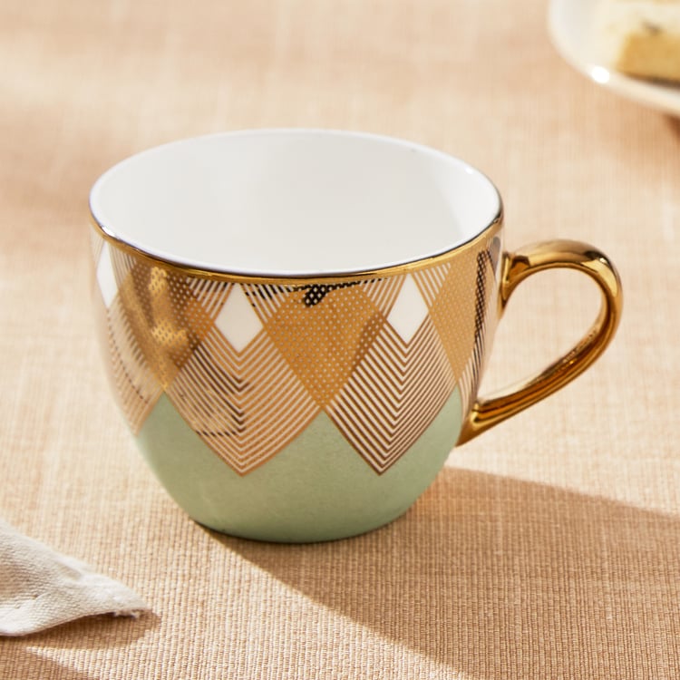 Mandarin Iris Set of 4 Bone China Cups and Saucers - 180ml