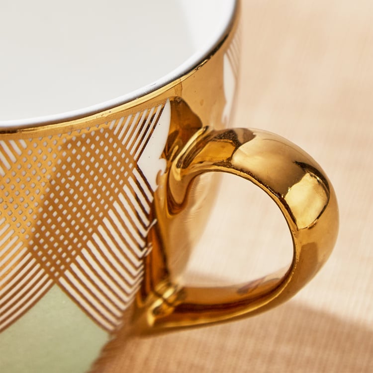 Mandarin Iris Set of 4 Bone China Cups and Saucers - 180ml