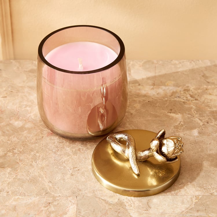 Eternity Vivere Pink Lotus Scented Floral Jar Candle