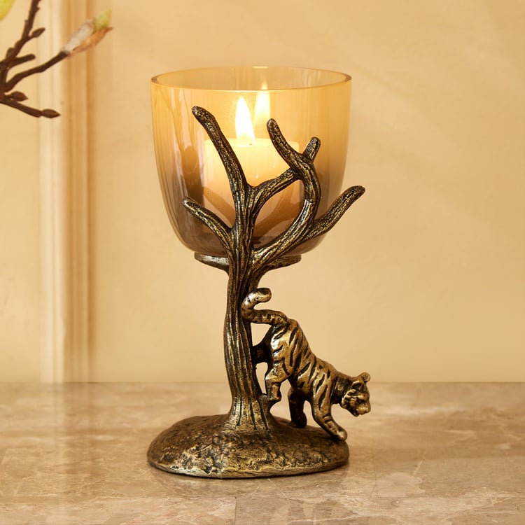 Eternity Vivere Tiger Metal Votive Holder