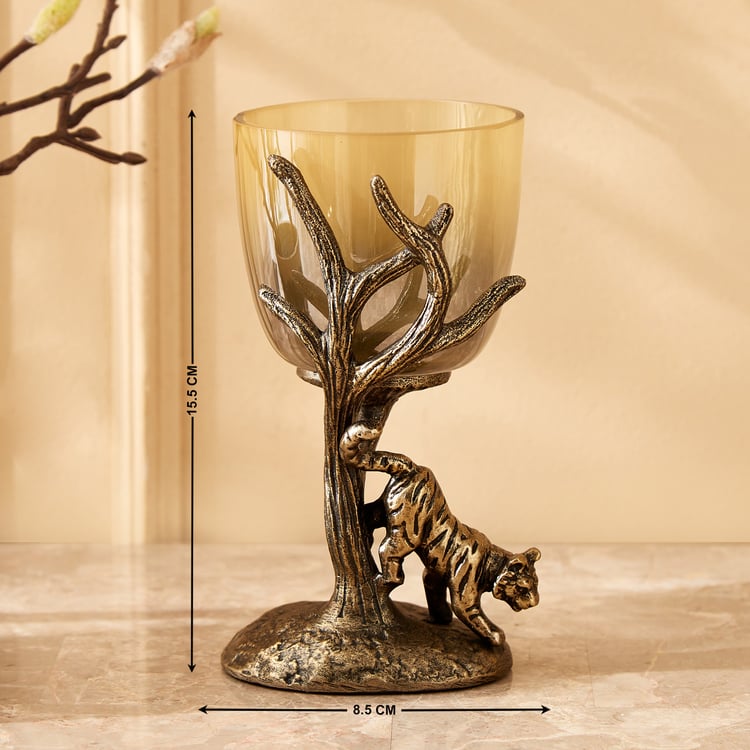 Eternity Vivere Tiger Metal Votive Holder