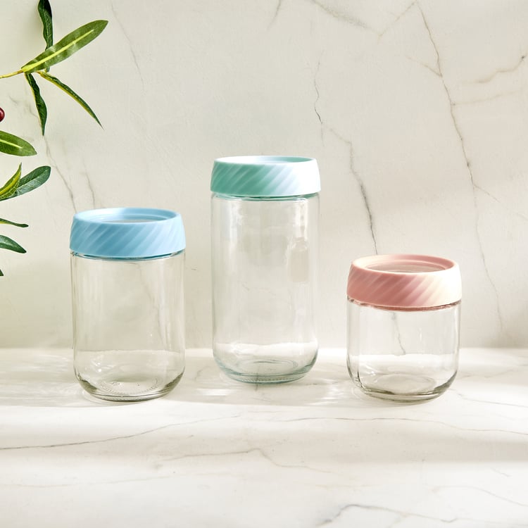 Fiesta Cole Set of 6 Glass Storage Jar Set