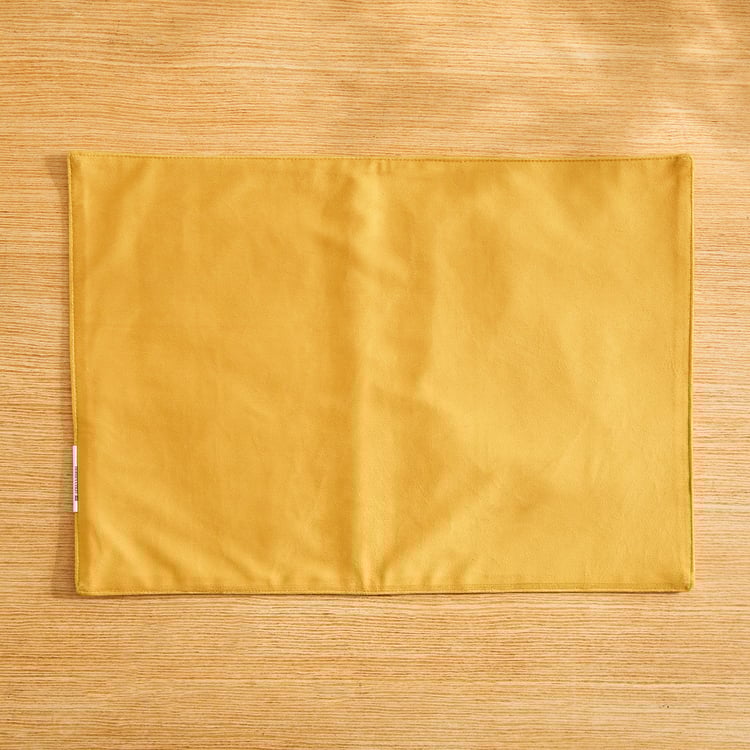 Drake Harvey Ochre Velvet Printed Reversible Placemat