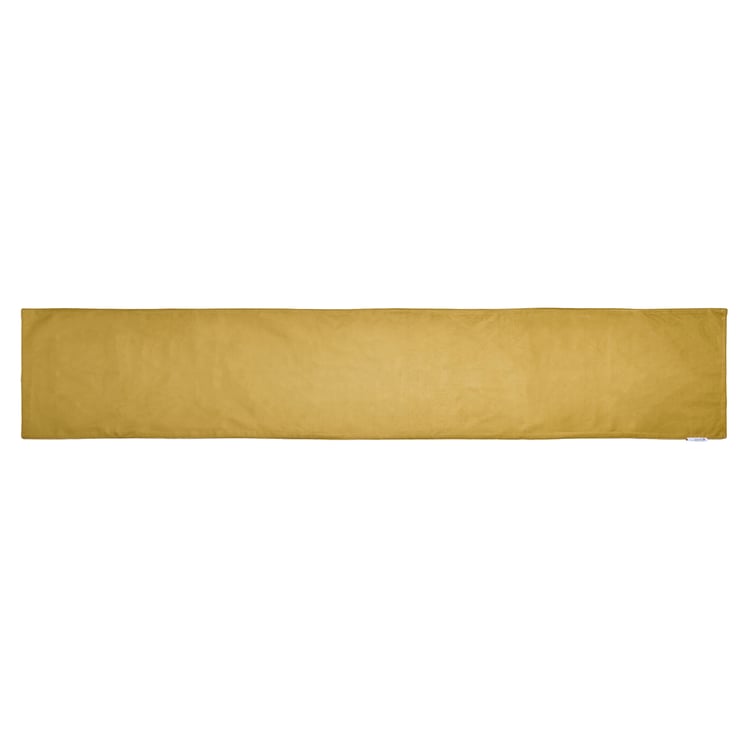 Drake Harvey Ochre Velvet Printed Reversible Table Runner