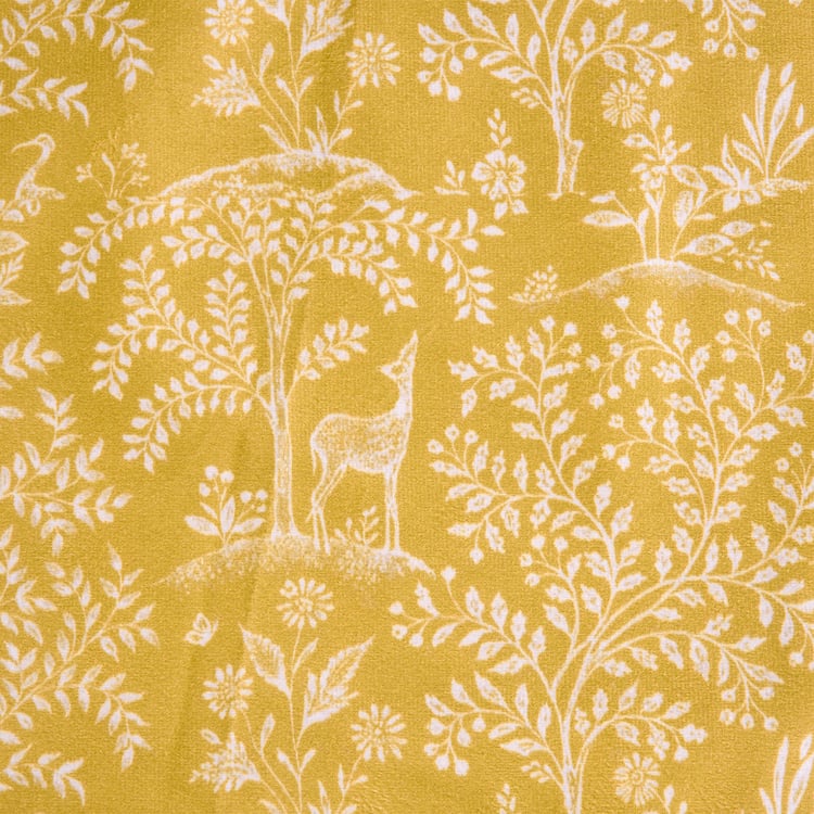 Drake Harvey Ochre Velvet Printed Reversible Table Runner