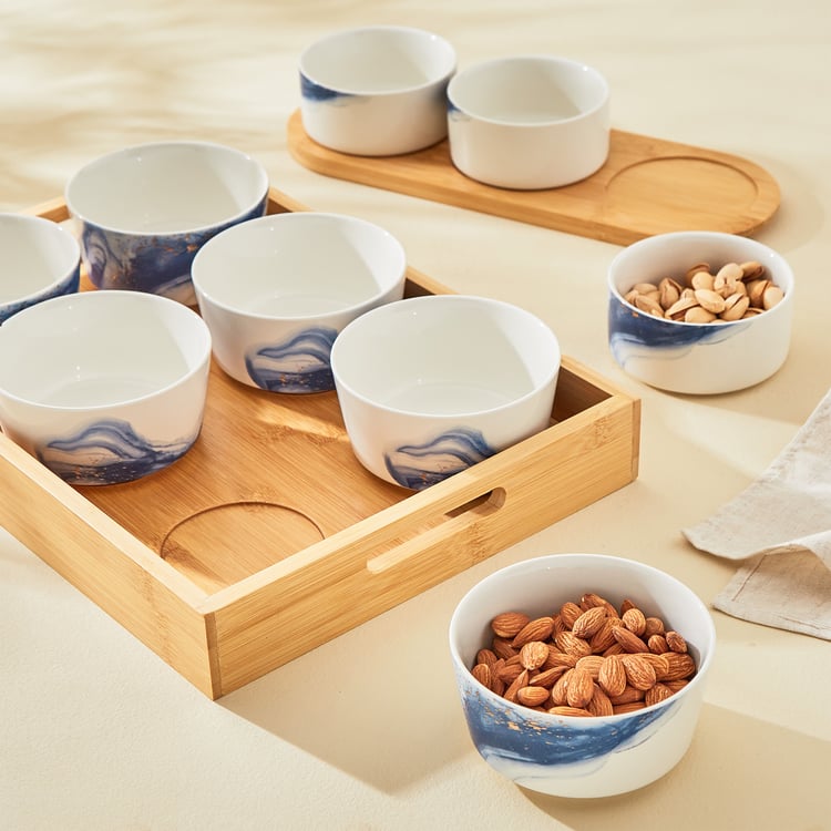 Showstopper Hatsu Set of 3 Porcelain Bowls with Tray - 250ml