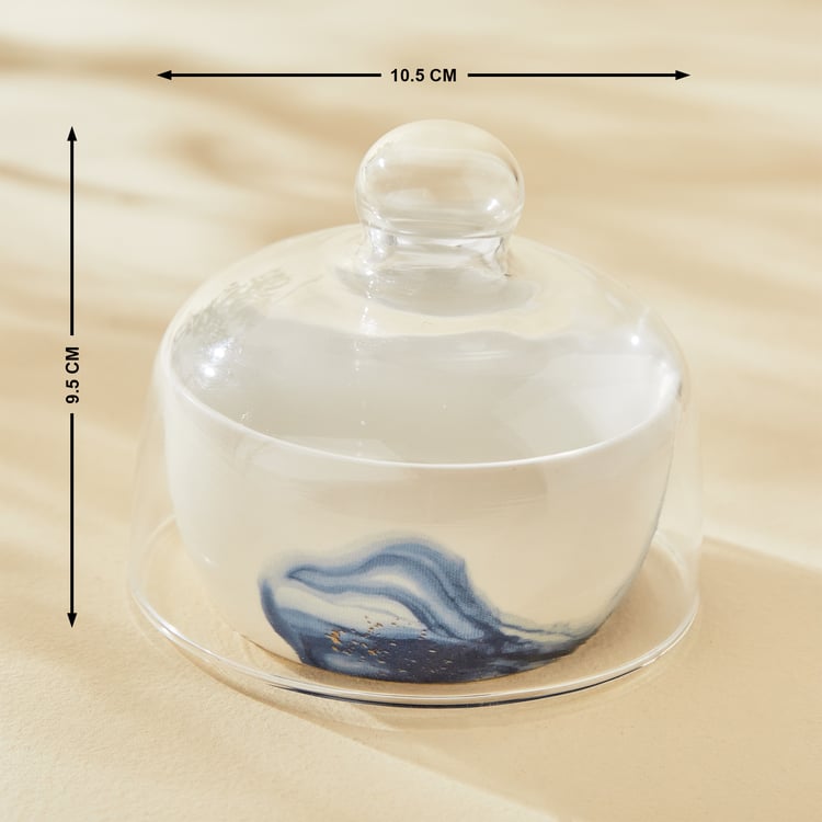 Showstopper Hatsu Set of 3 Porcelain Nut Cloches with Tray