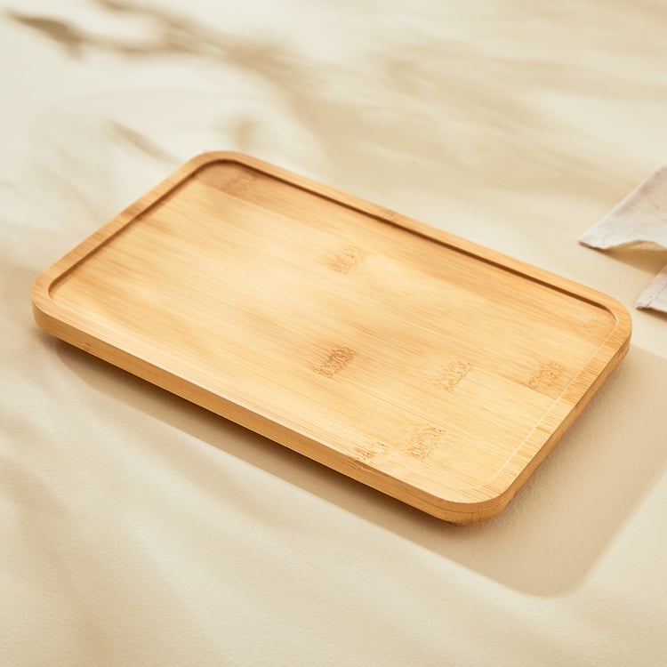 Showstopper Hatsu Porcelain Chip and Dip Platter with Bamboo Stand