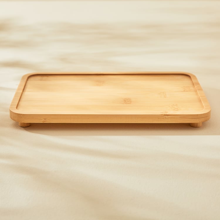 Showstopper Hatsu Porcelain Chip and Dip Platter with Bamboo Stand