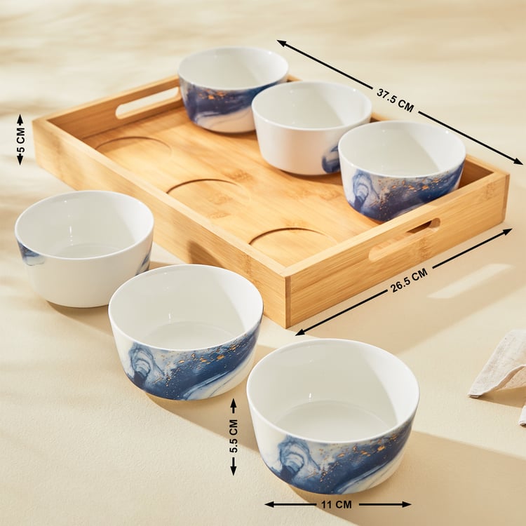 Showstopper Hatsu Set of 6 Dessert Bowls with Tray - 350ml