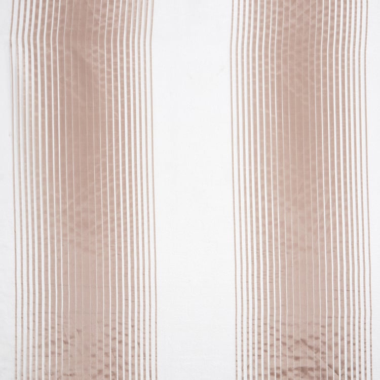 Corsica Organza Set of 2 Striped Sheer Window Curtains