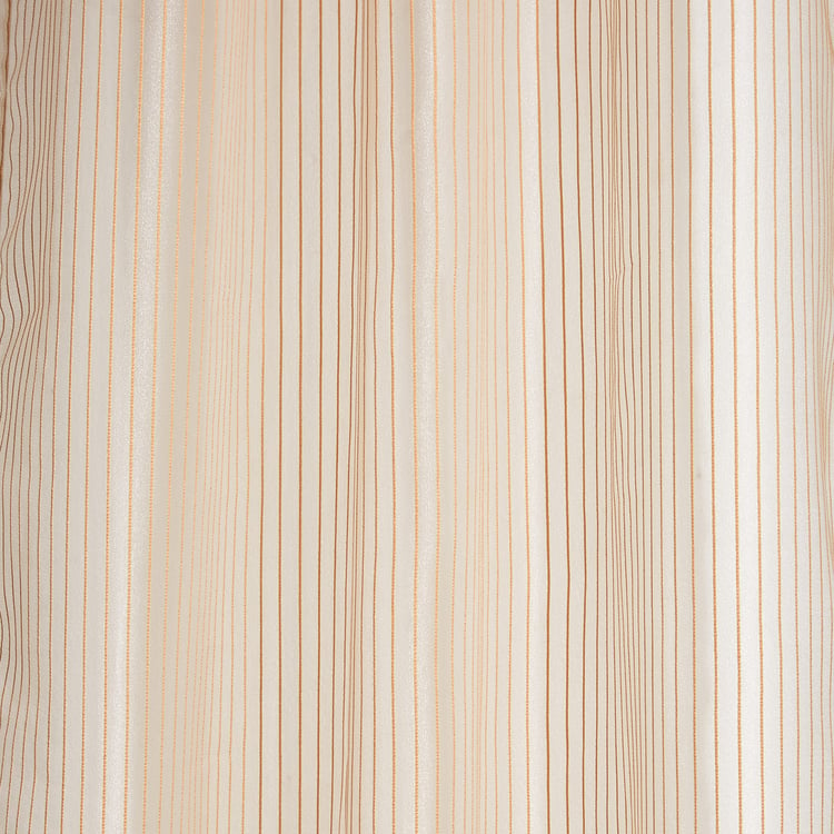 Corsica Tissue Set of 2 Striped Sheer Door Curtains