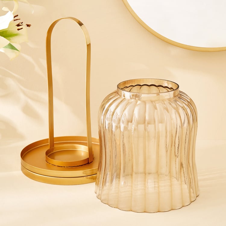 Heritage Renew Jive Glass and Metal Lantern