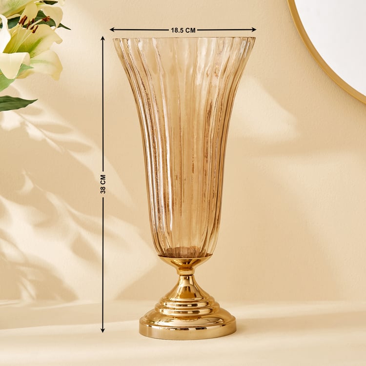 Heritage Renew Jive Glass and Metal Vase