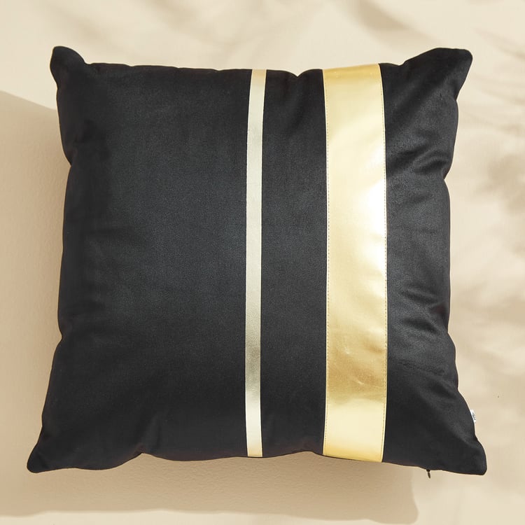 Blanco Stripe Foil Print Filled Cushion - 40x40cm