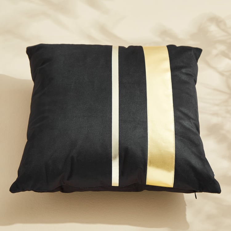 Blanco Stripe Foil Print Filled Cushion - 40x40cm