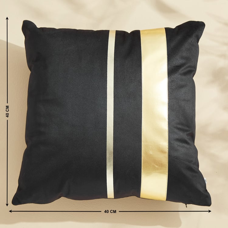 Blanco Stripe Foil Print Filled Cushion - 40x40cm