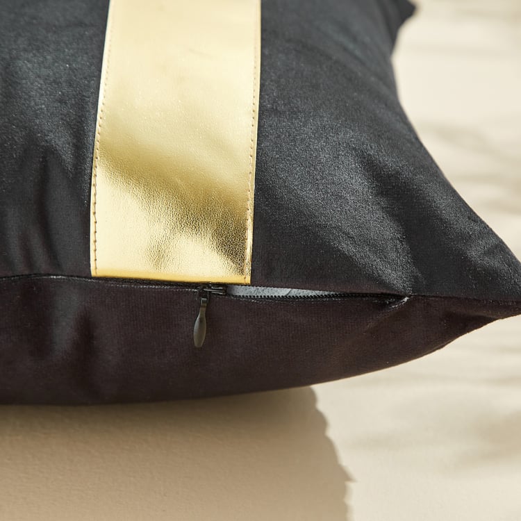 Blanco Stripe Foil Print Filled Cushion - 40x40cm