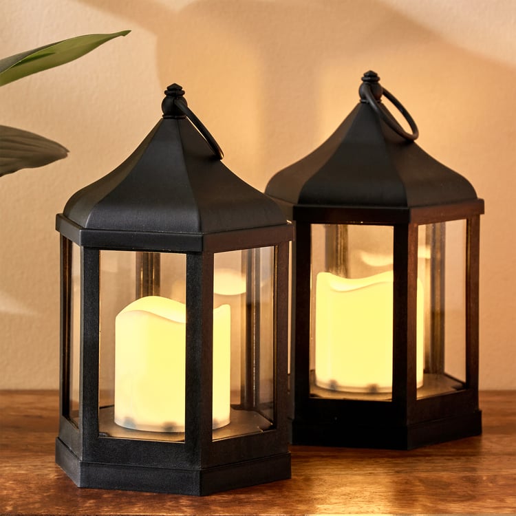 Pegasus Meadows Set of 2 Polypropylene LED Lanterns