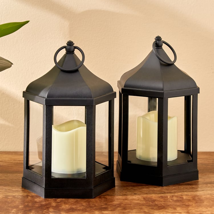 Pegasus Meadows Set of 2 Polypropylene LED Lanterns