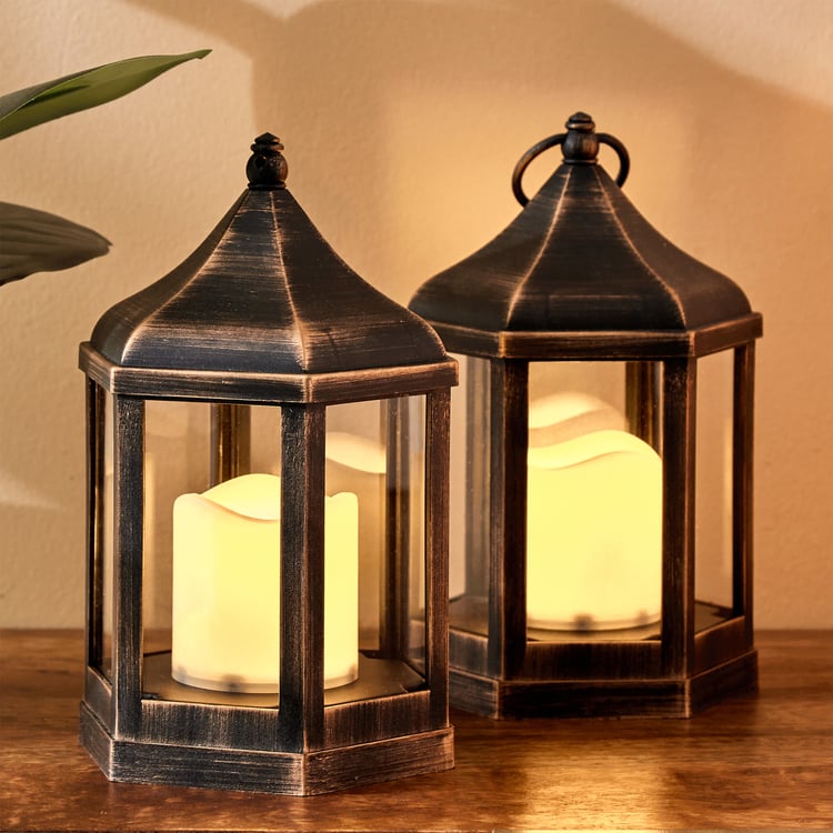 Pegasus Meadows Set of 2 Polypropylene LED Lanterns