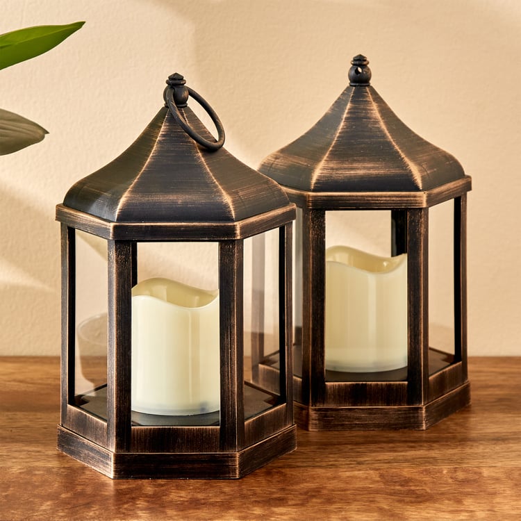 Pegasus Meadows Set of 2 Polypropylene LED Lanterns