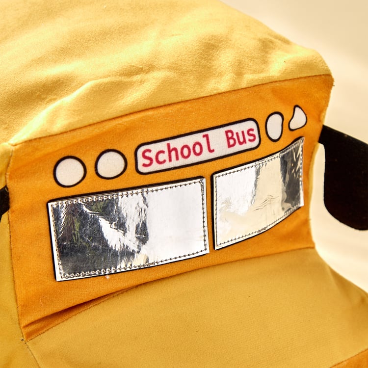 Slate Kids School Bus Filled Cushion - 42x22x22cm